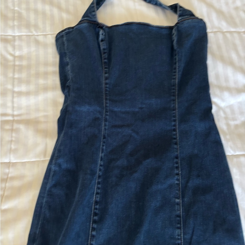 Reformation Kendi Sleeveless Denim Midi Dress NWT brand new - Picture 8 of 15